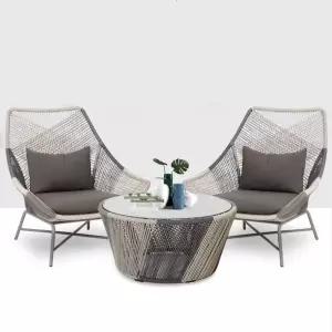 MONI 라탄테이블세트 파라솔 라탄 야외용 리조트 정원 펜션 의자 세트 2인