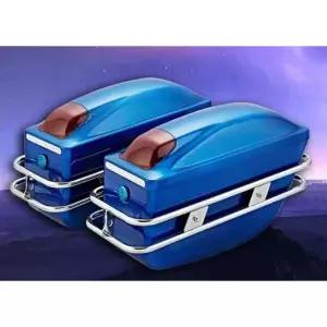 스쿠터 사이드백 수납박스 방수 LED라이트 잠금장치 오토바이 가방 하드케이스 적재함 보관함