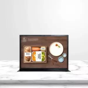 국내산 A2 투입식 LED 탁상형 철제 모던슬림 테이블 식당 카페 홍보 광고 세미나