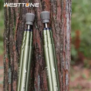 WESTTUNE 2PCS 캠핑 캐노피 폴 알루미늄 합금 높이 조절 가능한 텐트 지지대 비치 쉘터 어닝 아웃도어