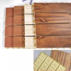 국산 간편 분리 보관 고급 우드타일 틈있는 바닥 조립매트 18p 감성가득