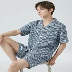 [바풀]바풀 TB ENNE 1812-70 남성 카라 반팔 잠옷 봄 여름 가벼운 쿨 실내복 상하세트