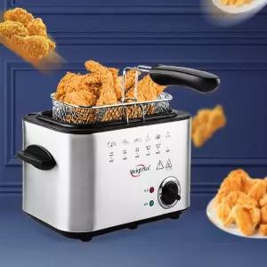 가정용 소형 전기 간편 핫도그 조작 튀김기 튀김냄비 돈까스 .5L