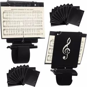 캔리어 2팩 마칭 플루트 라이어 폴더 조정 가능한 밴드 플루티스트 친구 악보 및 피콜로 플레이어를 위한