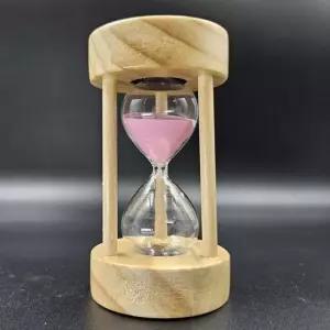 원목 모래시계 타이머 유리 탁상시계 사우나 5분 심플모래시계 인테리어칼라시계 원목모래시계