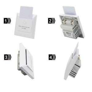 화이트 호텔 카드 스위치  13.56MHz IC s50 f08 14443a 180 ~ 250V 30A 삽입 전원 RFID