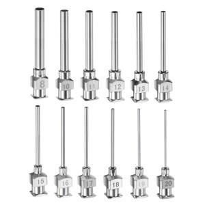 호환 1인치 금속 접착제 주사기 튜브 블런트 팁 루어락 스테인리스 스틸 디스펜싱 니들 (점액  잉크  실험