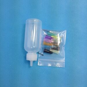 호환 플라스틱 어플리케이터 루어 슬립 팁 바늘 병  교체 가능한 시스템  2 세트/로트  30cc