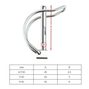 1Pc 해양 316 스테인레스 스틸 고속 잠금 릴리스 트레일러 견인 커플러 맥세이프호환 핀 자전거 유모차화물