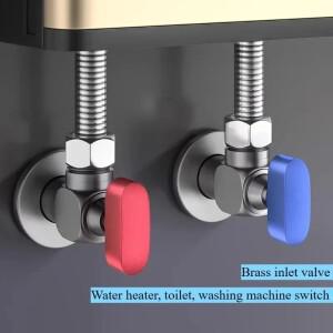 호환 욕실 대형 흐름 각도 밸브 볼 코어 가스 온수기 황동 뜨겁고 차가운 물 스위치