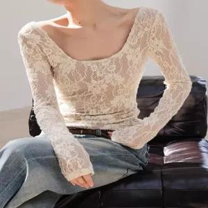 [드레스허그]더블린 레이스 레이어 스킨 탑