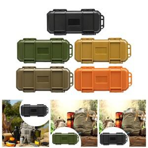 EDC 도구 케이스 박스  야외 생존을 위한 다용도 경량 휴대용 견고한 17.6x8.5cm 방수 밀봉