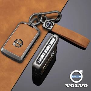 볼보 호환 XC40 S90 V90  T5 T6 T8 폴스타 1 2 액세서리용 아연 스틸 자동차 키 케이스 쉘 커버 홀더 보호