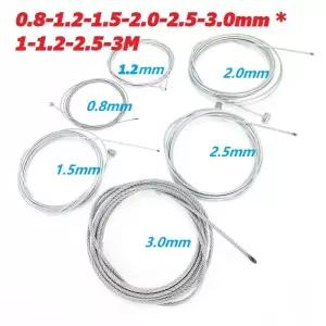 픽시브레이크 1-2-25-3-4-5m 브레이크 케이블 T형 MTB 자전거 전기 15mm 2mm 25mm 3mm 강철 와이어