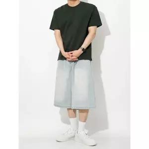 [하프클럽/해리슨]핀턱 버뮤다 6부 데님 팬츠 HA-1174 JENC1076