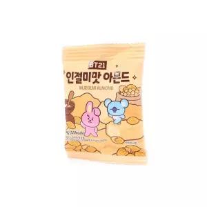 BT21 인절미맛 아몬드 10g(1타 20개입)간식 디저트 봉지 어린이 키즈 있는 후식 온가족 술안주 과자 견과