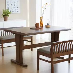 오츠카 1600 우드슬랩 고무나무 원목테이블 6인 식탁 단품