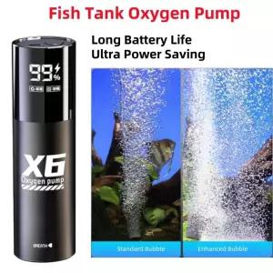 휴대용기포기 낚시 기포 발생기 수족관 물고기 탱크 산소 펌프 5W USB 충전식 음소거 2400Mah 야외 낚시수