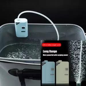 휴대용기포기 낚시 기포 발생기 산소가 풍부한 물고기 탱크 펌프 USB 충전식 공기 버블러 통풍기 야외 저소