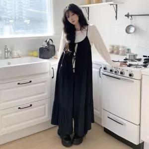 여자 내추럴핏 레이어드 롱 뷔스티에 원피스