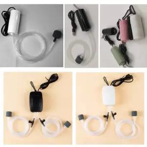 휴대용기포기 낚시 기포 발생기 이중 구멍 USB 공기 펌프 물고기 탱크 자동 압축기 휴대용 미니 소형 산소