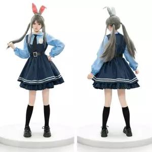 할로윈 의상 zootopia 주디 장교 s 코스 쥬디 토끼 드레스 인형탈 닉