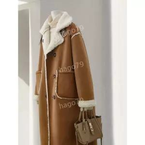 겨울 코트 박시 탕 롱코트 양면 양털