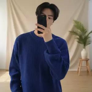 [옷자락]남성용 가을겨울 오버사이즈 라운드넥 니트