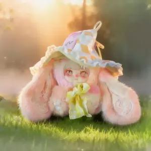 풀박스) 로키키 인형 바람을 기다리며 안경 키링 랜덤박스 토끼 모자 LOKIKI