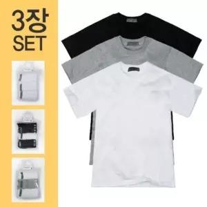 [국내정품] 지오다노 면 100% 라운드넥 반팔 3pcs 패키지(공용)