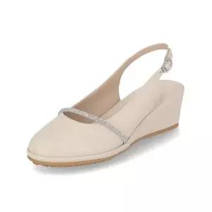 엘칸토 HC14 여성 쿠션굿 양가죽 초경량 보석장식 웨지 슬링백 5cm LCWO56U613