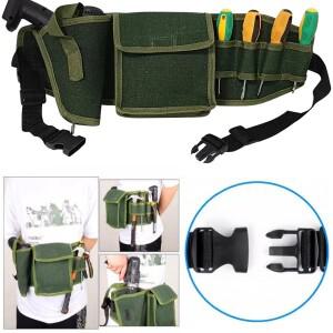 다기능 공구 가방 두꺼운 캔버스 벨트 드라이버 키트 홀더 포켓 파우치 전기 기술자 허리 케이스
