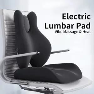 허리마사지기 안마기 전기 마사지 허리 패드의자 메모리 폼 압축 진동 차량용 사무실 홈 요추 베개 아픔을