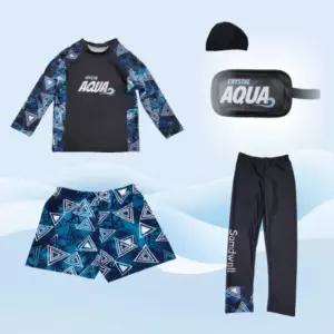 크리스탈아쿠아 5종 kc인증 남아래쉬가드  남아수영복  래쉬가드세트  생존수영복 [BPW43214]