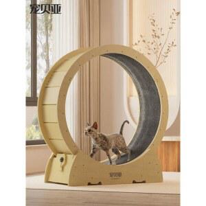 고양이 런닝머신 캣휠 등반 무소음 원목 캣워크 원통 캣워커 바퀴