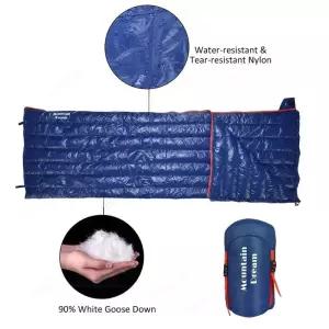 침낭 야외 캠핑 90 거위털 성인용 엔벨로프 초경량 휴대용 슬리핑 다운 하이킹용