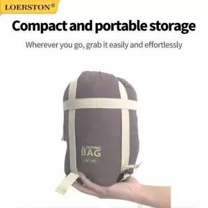 침낭 캠핑 초경량 컴팩트 성인용 하이킹 여행용 세탁 다운 코튼 단열재 오염 방지 휴대용 방수