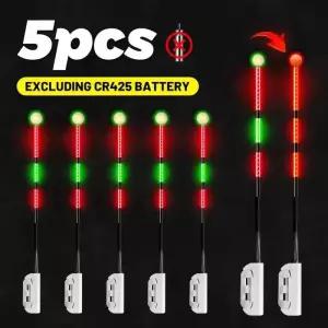 집어등 볼락 갈치 5개 낚시 경보등이 켜지고 떠오르는 야간 장비 낚싯대 조명 훅이 이 변배터리