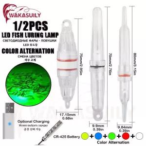 집어등 볼락 갈치 2025 LED 물고기 미끼 빛 5색 광원 교번 조명 야외 야간 낚시 장비 425 배터리