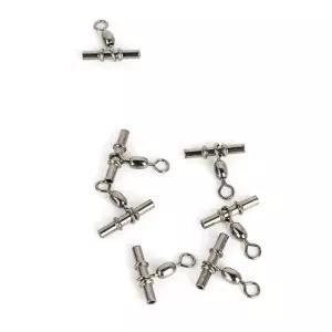 핀도래 3 방향 크로스 라인 T자형 스위블 서핑 낚시 커넥터 꼬임 방지용 20개