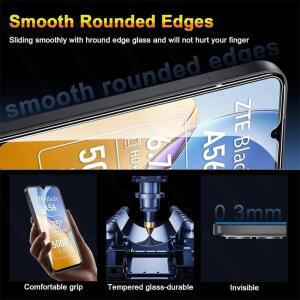 ZTE Blade A56 4G용 호환 9H 유리 풀커버 카바 스크린 보호필름 4-1개 A 2025 6.75인치 투명 보호