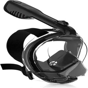 요스머 일렉트릭 풀페이스 스노클 마스크 - 특허받은 공기 흐름 시스템 6배 더 쉬운 호흡 180 뷰 김서림