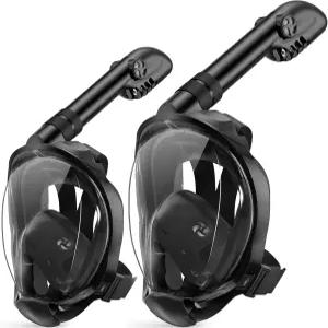 G2 풀페이스 스노클 마스크 접이식 디자인의 스노클링 세트 2개 드라이탑 시스템 180 뷰 김서림 방지 및