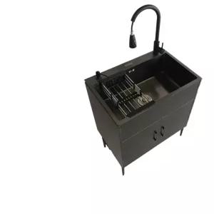 미니 싱크대 업소용 간이 개수대 사무실 소형 주방 펜션 카페 화이트 씽크 컴팩트