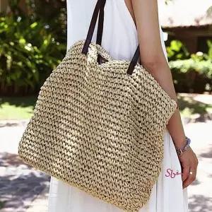 밀짚가방 바캉스 여름 물놀이 비치백 숄더백 휴양지 휴가 밀집 여행zvp709
