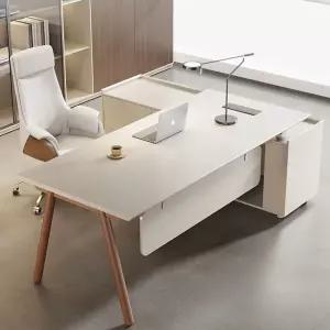 CEO 책상 서재 중역가구 전기 대표 컴퓨터 캐비닛 1800x1600x750H+사이드 임원