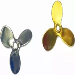 KTGCOZS 프로펠러 3 블레이드 구리 낚시 미끼 100개 팩 시퀀싱 금속 스푼 JIG DIY 하드 액세서리 골드 실버