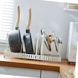 주방 수납 정리 선반 냄비 프라이팬 뚜껑 도마 거치 보관 스탠드 공간 활용 주방