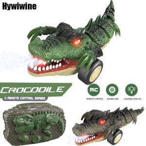 악어 RC 자동차 동물 장난감 회전 스윙 흔들림 LED 묘기 원격 조종 장난감 야외 놀이 파티 게임 장난감