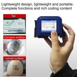 생산 날짜 병 뚜껑 플라스틱 포장 가방 잉크젯 유물을 인쇄하는 미니 휴대용 프린터 자동 코딩 기계